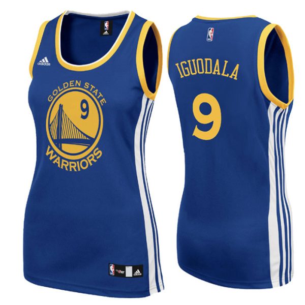 Golden State Warriors #9 Andre Iguodala Women Road Blue Jersey