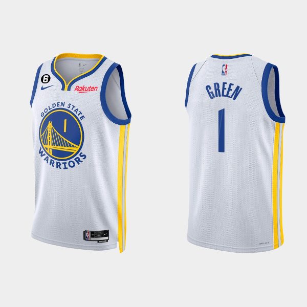 Golden State Warriors JaMychal Green #1 2022-23 Association Edition White Jersey Swingman