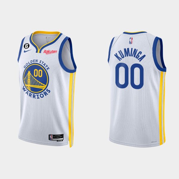 Golden State Warriors Jonathan Kuminga #00 2022-23 Association Edition White Jersey Swingman