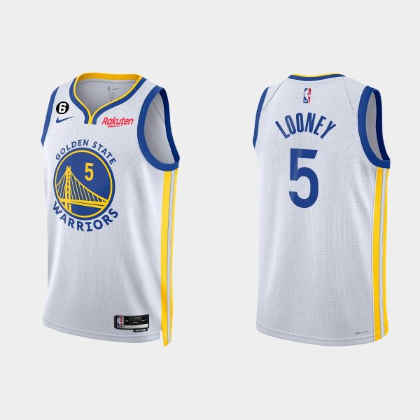 Golden State Warriors Kevon Looney #5 2022-23 Association Edition White Jersey Swingman