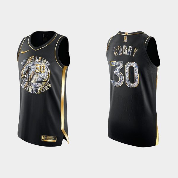Golden State Warriors Stephen Curry #30 Diamond Edition Black Jersey