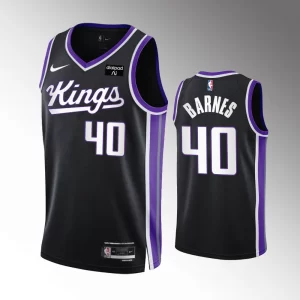 Harrison Barnes #40 Swingman Sacramento Kings 2023-24 Icon Edition Jersey - Black