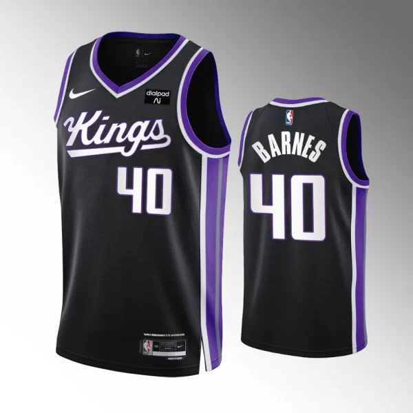 Harrison Barnes #40 Swingman Sacramento Kings 2023-24 Icon Edition Jersey - Black
