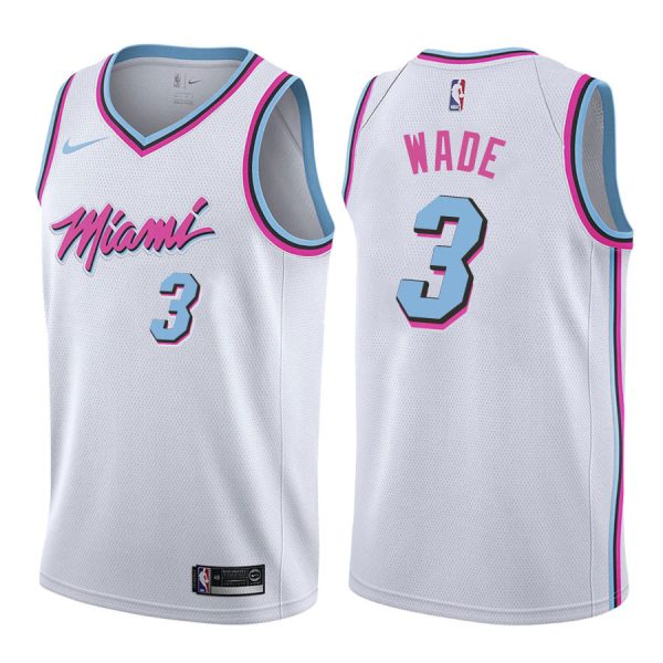 Heat Male Dwyane Wade #3 City Edition White Jersey