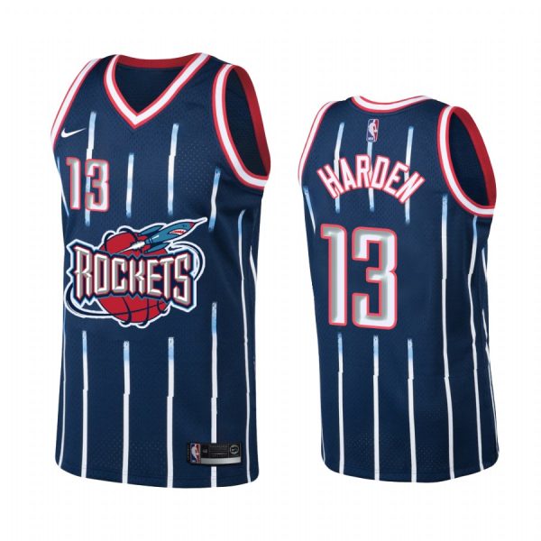 Houston Rockets #13 James Harden Navy Hardwood Classics Men Jersey