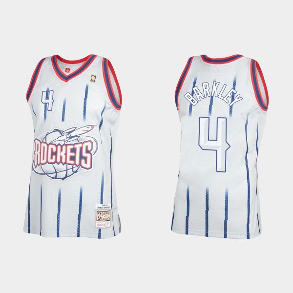 Houston Rockets Charles Barkley #4 Mitchell & Ness Hardwood Classics Reload 2.0 Gray Jersey