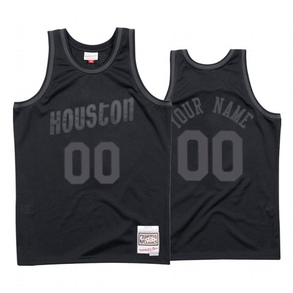 Houston Rockets Custom #00 Black Tonal Jersey