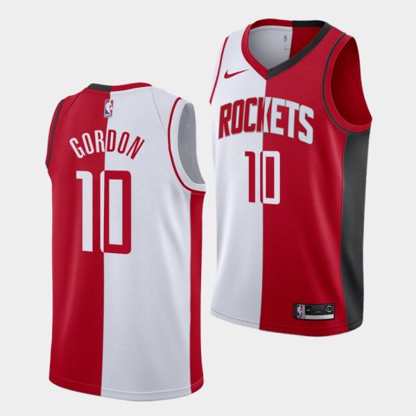 Houston Rockets Eric Gordon #10 Association & Earned Two-toned Split Jersey
