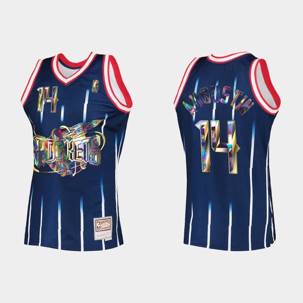 Houston Rockets Retro D.J. Augustin #14 Diamond Edition 75th Navy Jersey