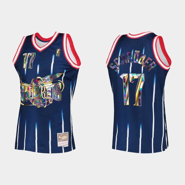 Houston Rockets Retro Dennis Schroder #17 Diamond Edition 75th Navy Jersey