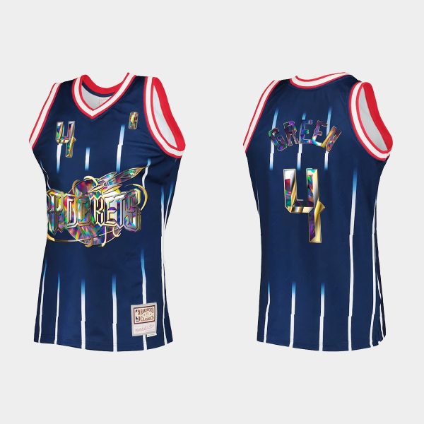 Houston Rockets Retro Jalen Green #4 Diamond Edition 75th Navy Jersey