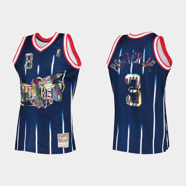 Houston Rockets Retro Kevin Porter Jr. #3 Diamond Edition 75th Navy Jersey