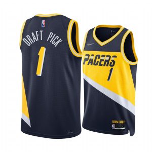 Indiana Pacers 2022 NBA Draft First Round Pick No.1 Jersey Navy Men