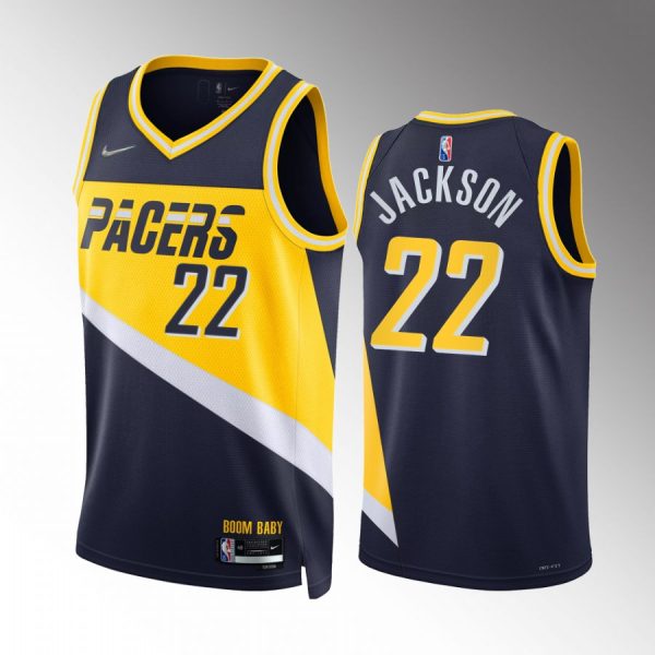 Isaiah Jackson Indiana Pacers #22 City Edition Blue Jersey