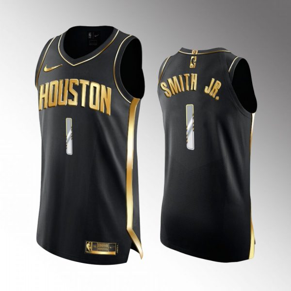 Jabari Smith Jr. Houston Rockets #1 Black Golden Edition Jersey