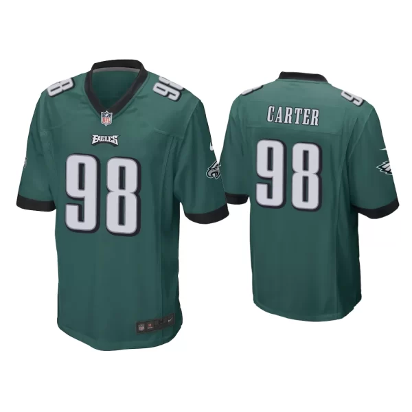 Jalen Carter Philadelphia Eagles Green 2023 NFL Draft Game Jersey