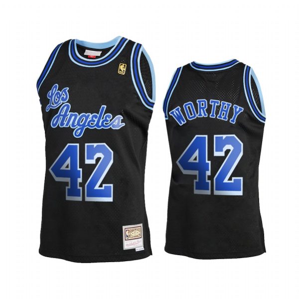 James Worthy #42 Los Angeles Lakers Reload 2.0 Jersey Black