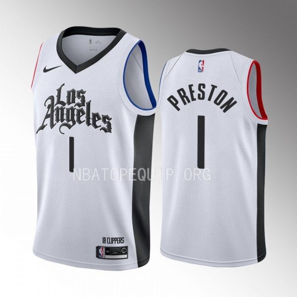 Jason Preston LA Clippers Classic Edition White #1 Jersey Swingman