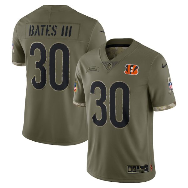 Jessie Bates III Cincinnati Bengals 2022 Salute To Service Limited Jersey - Olive