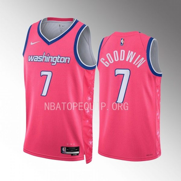 Jordan Goodwin 2022-23 Washington Wizards Pink #7 City Edition Jersey Cherry Blossom