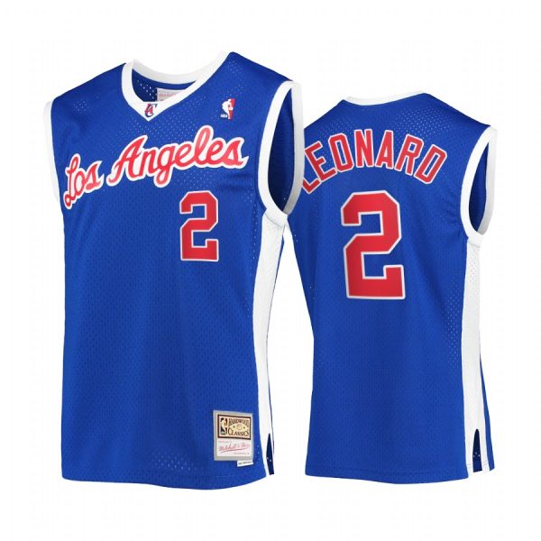 Kawhi Leonard #2 LA Clippers Hardwood Classics Jersey Royal