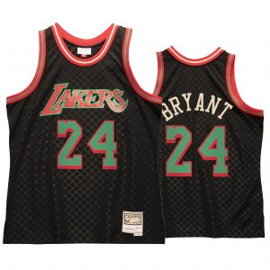 Kobe Bryant 24 Los Angeles Lakers Neapolitan Black Jersey Hardwood Classics