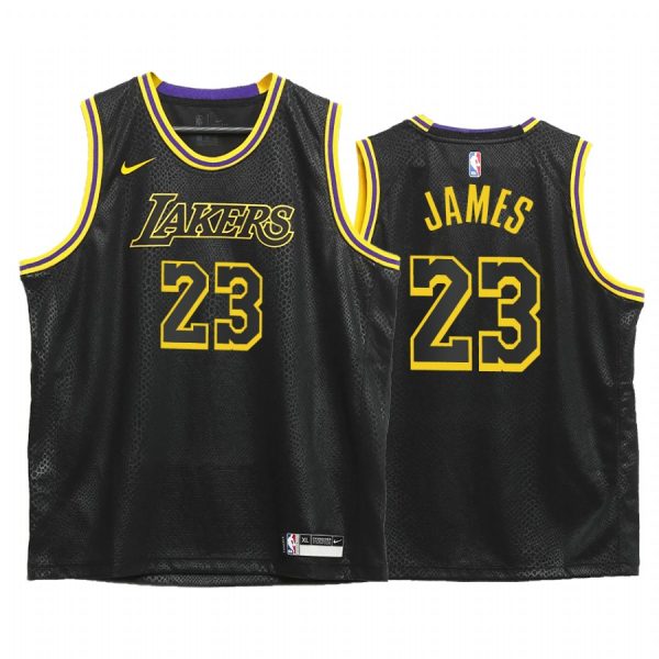 LeBron James Los Angeles Lakers youth Black Mamba Inspired City Jersey