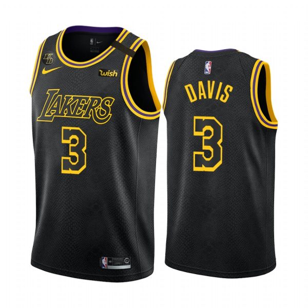 Los Angeles Lakers Anthony Davis #3 Black Mamba Inspired City Jersey