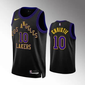 Los Angeles Lakers Black City Edition #10 Max Christie 2023-24 Swingman Jersey