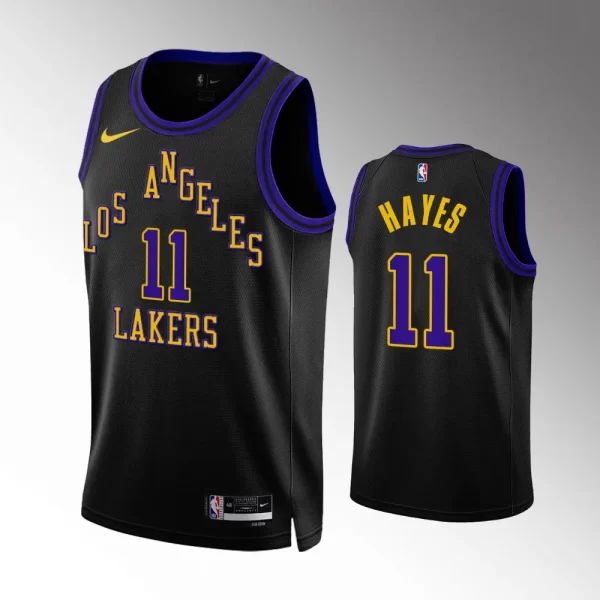 Los Angeles Lakers Black City Edition #11 Jaxson Hayes 2023-24 Swingman Jersey