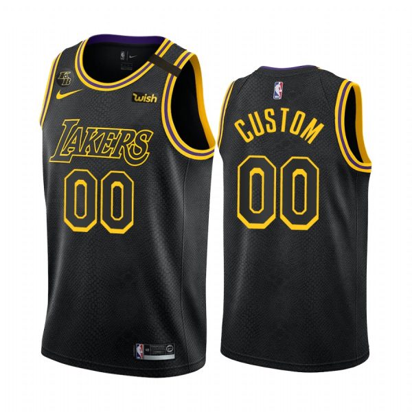 Los Angeles Lakers Custom #00 Black Mamba Inspired City Jersey