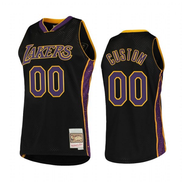 Los Angeles Lakers Custom #00 Black Rings Collection Jersey