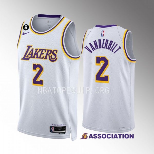 Los Angeles Lakers Jarred Vanderbilt 2022-23 Association Edition White #2 Jersey Swingman