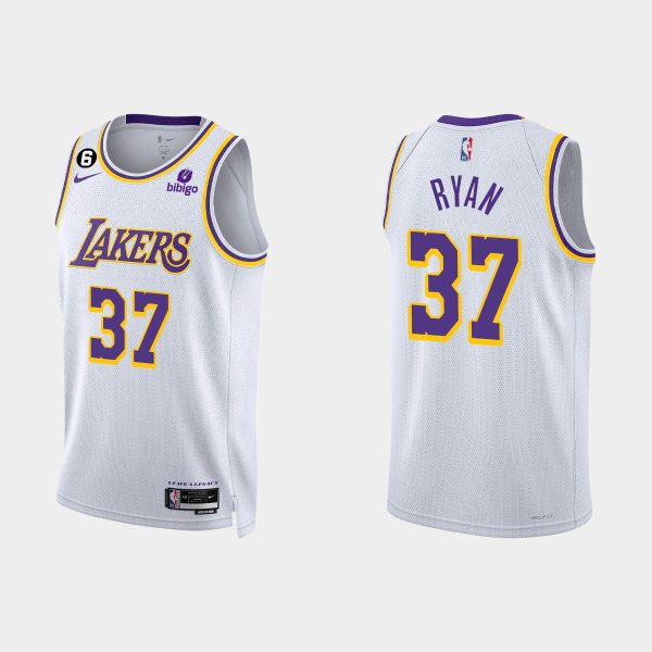 Los Angeles Lakers Matt Ryan #37 2022-23 Association Edition White Jersey Swingman
