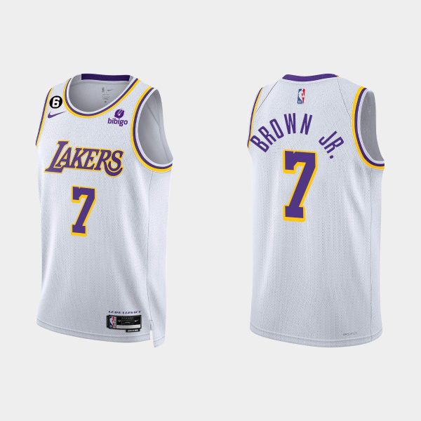 Los Angeles Lakers Troy Brown Jr. #7 2022-23 Association Edition White Jersey Swingman