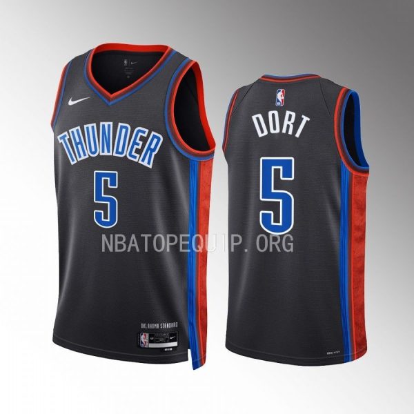 Luguentz Dort 2022-23 Oklahoma City Thunder Gray #5 City Edition Jersey Swingman