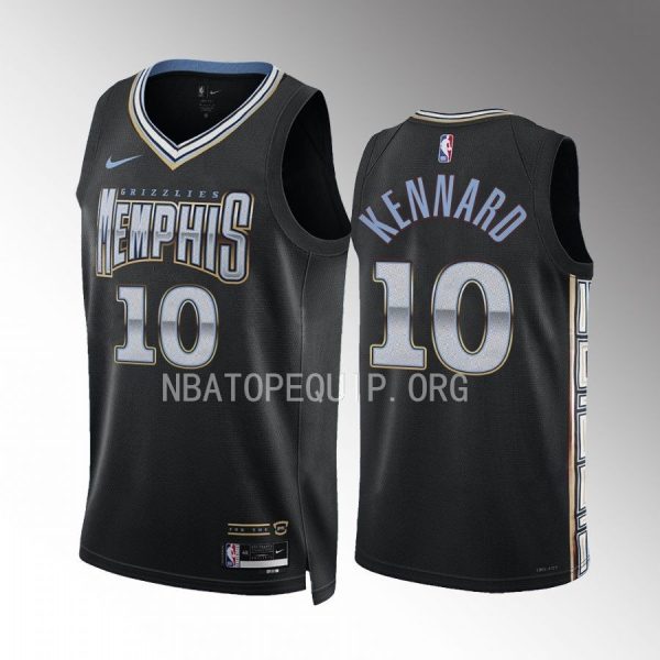 Luke Kennard 2022-23 Memphis Grizzlies Black #10 City Edition Jersey Swingman