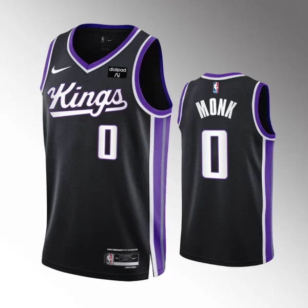 Malik Monk #0 Swingman Sacramento Kings 2023-24 Icon Edition Jersey - Black