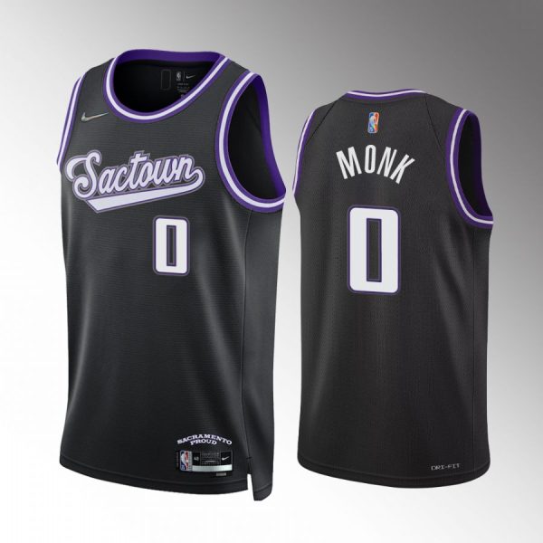 Malik Monk Sacramento Kings Black City Edition #11 Jersey 2022 Trade