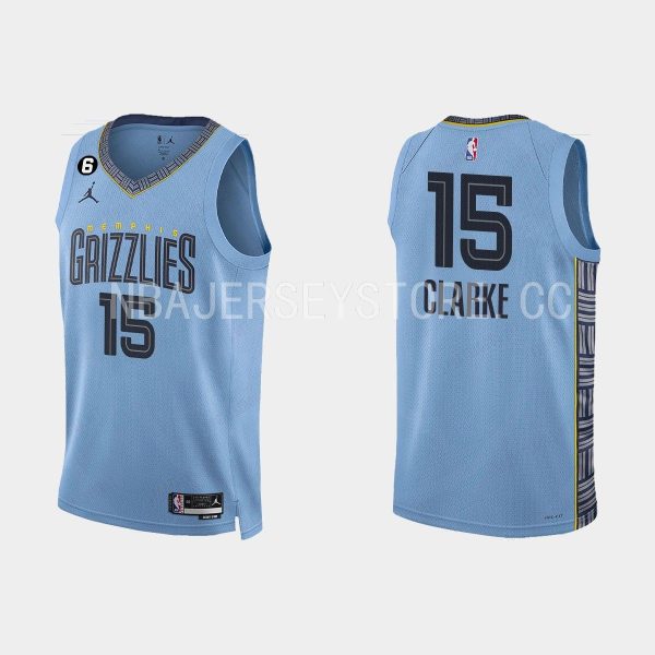 Memphis Grizzlies #15 Brandon Clarke Statement Edition Light Blue 2022-23 Jersey