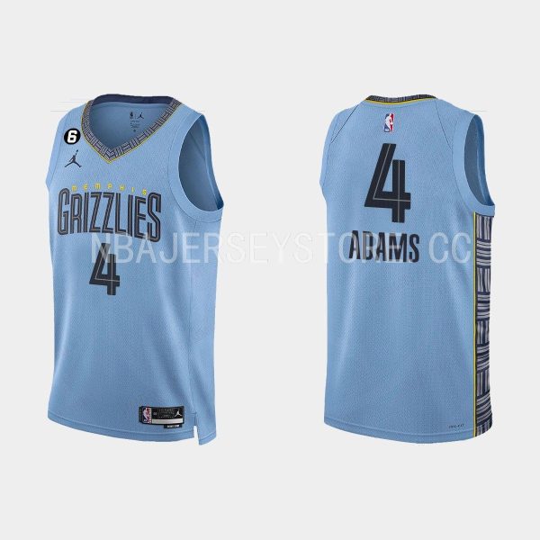 Memphis Grizzlies #4 Steven Adams Statement Edition Light Blue 2022-23 Jersey