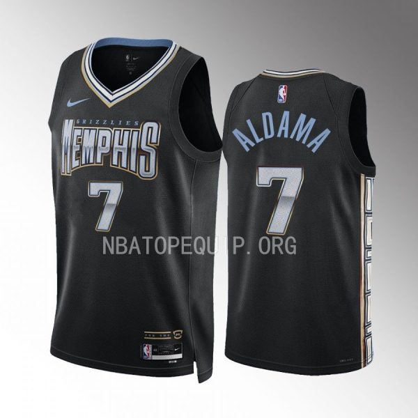 Memphis Grizzlies Santi Aldama 2022-23 City Edition Black #7 Jersey Swingman