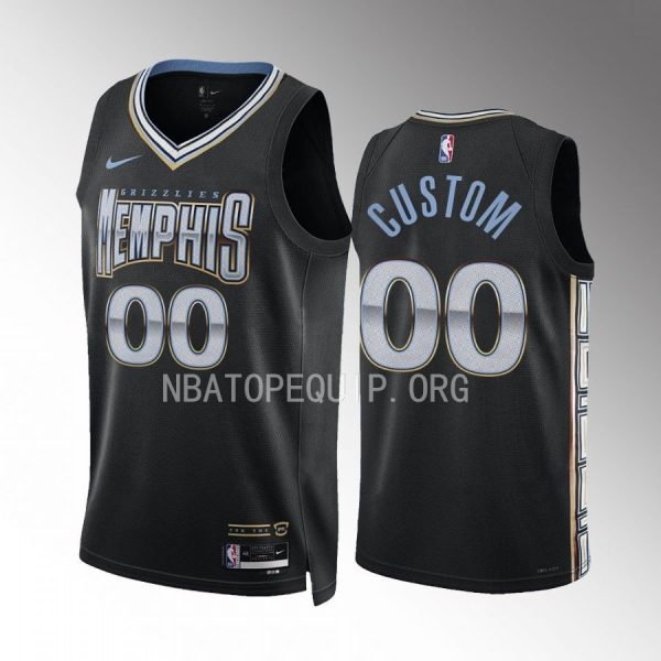 Memphis Grizzlies custom 2022-23 City Edition Black #00 Jersey Swingman