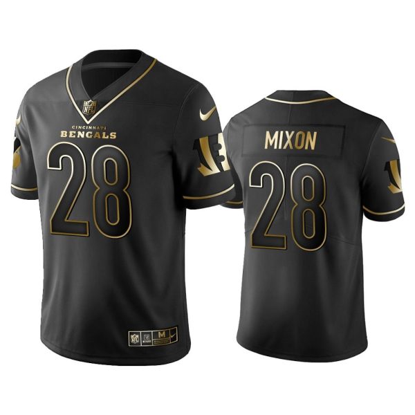 Men 2019 Golden Edition Vapor Untouchable Limited Cincinnati Bengals #28 Joe Mixon Black Jersey