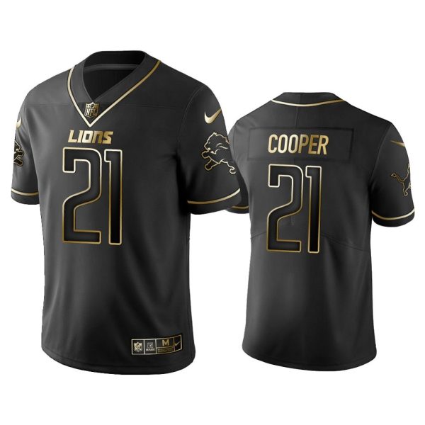 Men 2019 Golden Edition Vapor Untouchable Limited Detroit Lions #21 Marcus Cooper Black Jersey