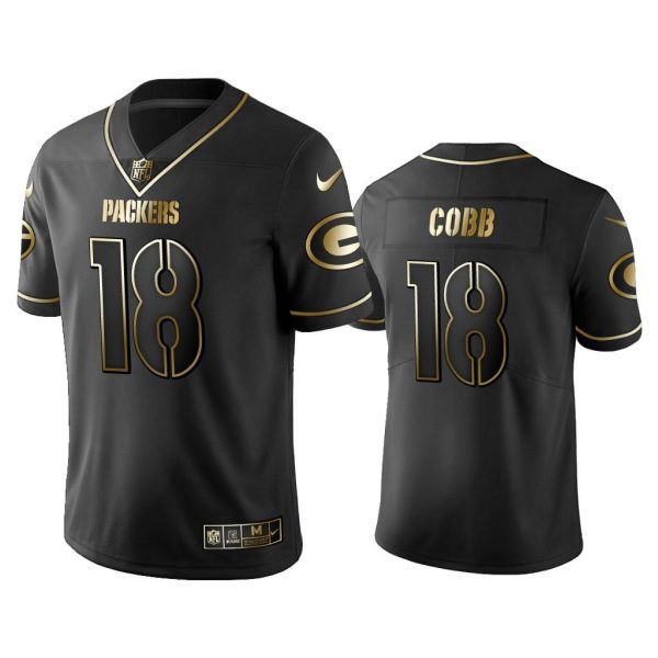 Men 2019 Golden Edition Vapor Untouchable Limited Green Bay Packers #18 Randall Cobb Black Jersey