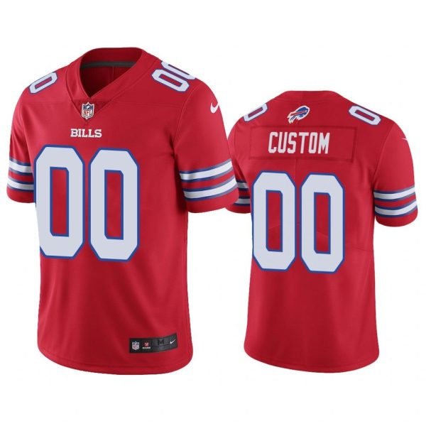 Men Buffalo Bills Custom #00 Red Color Rush Limited Jersey