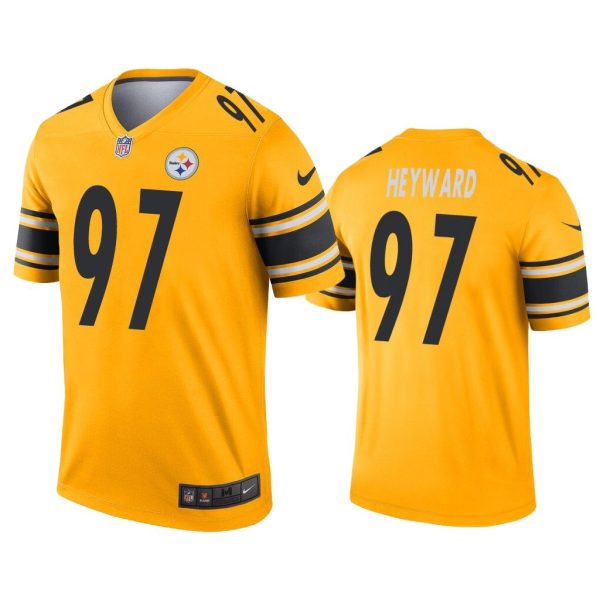 Men Cameron Heyward Pittsburgh Steelers Gold Inverted Legend Jersey