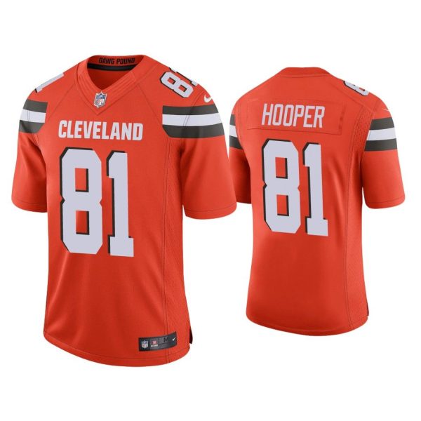 Men Cleveland Browns Austin Hooper Vapor Limited Orange Jersey