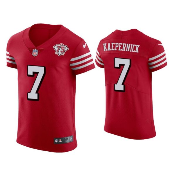 Men Colin Kaepernick San Francisco 49ers Scarlet 75th Anniversary Jersey